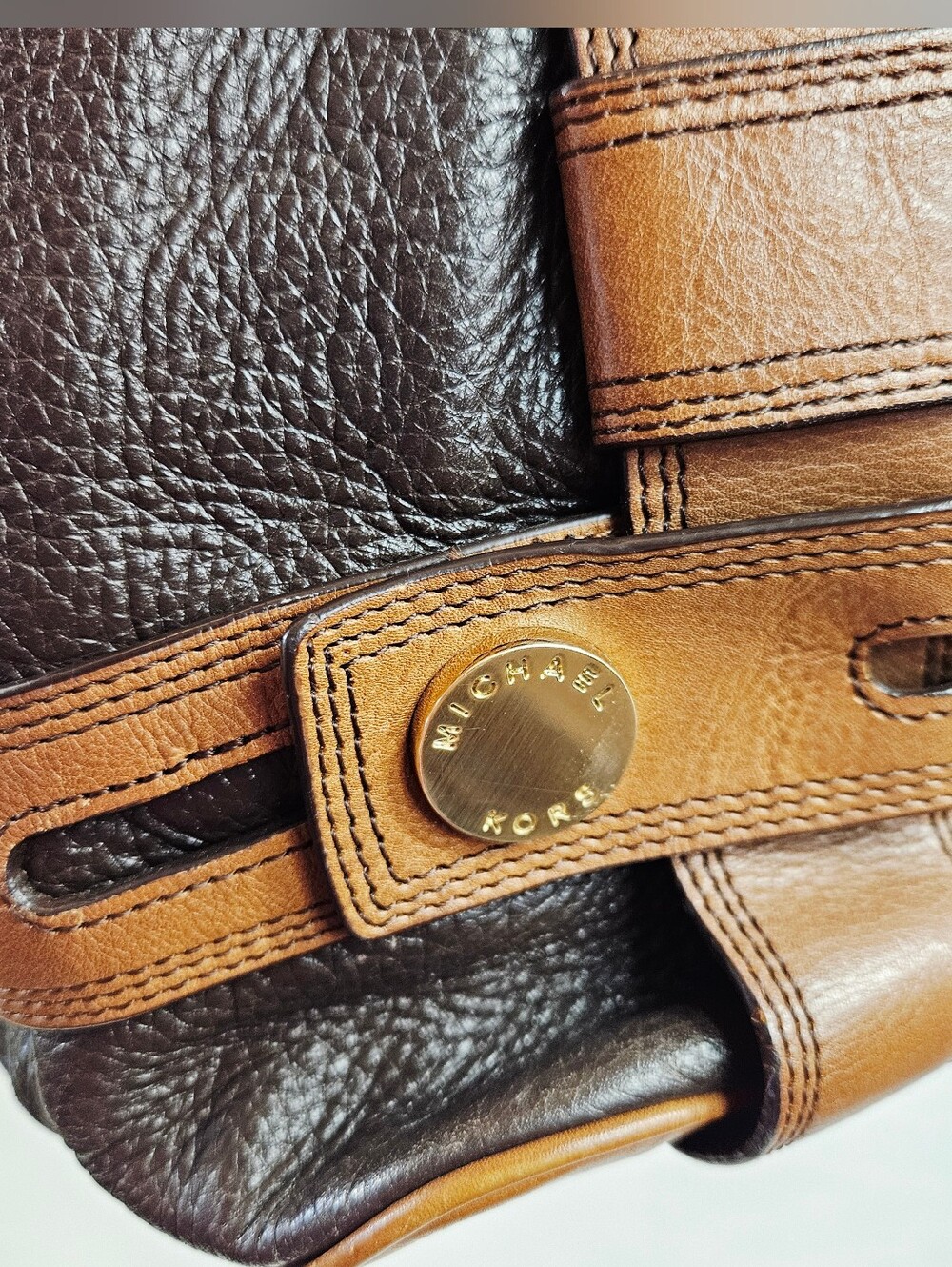 Vintage Michael Kors Two-Tone Leather Purse - Picture 4 of 11